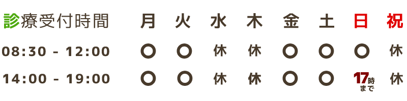 診療受付時間